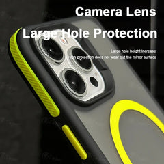 New Bicolor Matte Frosted Magnetic Phone Case For iPhone 17 16 15 14 Plus 13 12 11 Pro Max Translucent Shockproof Hard Cover