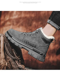 Men Snow Boots Winter Anti Slip Plush Indoor Warm Cold Proof.