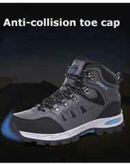 Brand Men Winter Snow Boots Waterproof Sneakers Plush Warm High Top Men's Boots Outdoor Male Hiking Boot Shoe Size 39-47