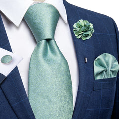 Luxury Red Floral Blue Silk Ties For Men 8cm Wide Necktie Set Pocket Square Cufflinks Brooch Pin Wedding Accessories Men's Gift