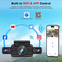  Dashcam for cars 4 Channel Black Box WiFi Driving Camera FHD 1080P Night Vision Loop Recording 24H Parking Mode car accessorie