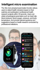 2024 New Medical Grade Smart Watch Women Blood Lipid Uric Acid Monitor Bluetooth Call SOS Watches Sport Health Smartwatch Men