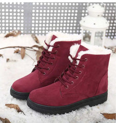 Women's Winter Boots Low Heels Women Boots With Fur Warm Winter Shoes Women Snow Boots Ankle Botas Mujer Winter Footwear Female