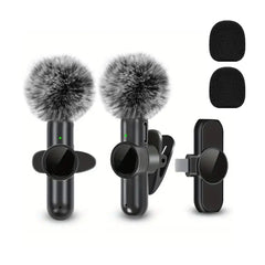 Wireless lavalier microphone, mini microphone, suitable for mobile live streaming, video recording and recording