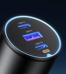 UGREEN 130W USB C Car Charger For Xiaomi iPhone 17 Samsung Galaxy S24 Laptops Tabet PD3.0 Fast Charging USB Type C Car Charger