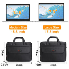 Business men's briefcase canvas waterproof large capacity 15.6 inch 17 inches laptop bag work business bag office messenger bag