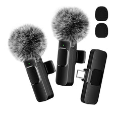 K60 Wireless Lavalier Microphone Audio Video Recording Mini Mic For iPhone Android Laptop Live Gaming Mobile Phone Microphone