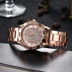 Women Crystal Diamond Watches Luxury Brand Gold WristWatch Stainless Steel Women's Watch Clock Leisure Reloj Mujer