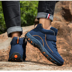 Waterproof Winter Men Boots Suede Warm Snow Outdoor Sneakers.
