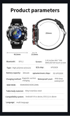 2024 New Smart Watch Men Blood Lipids Uric Acid Health ECG+PPG Fitness Tracker Clock HD Bluetooth Call Sport Altitude Smartwatch