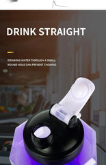 1pc 1500ml High Capacity Plastic Dumbbell Shaped Portable Water Bottle Creative Fitness Dumbbells Sport Bottle