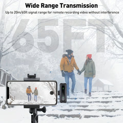 Wireless Lapel Microphone with Clip USB Type-C Connector Noise Cancellation Mic for Streaming Unidirectional Polar Pattern