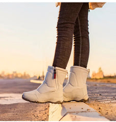 Large Size Winter Men's Boots Warm Plush Ankle Boots Sweat Wicking High-Top Warm Snow.