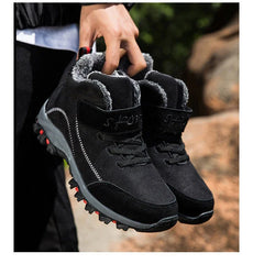 Waterproof Winter Men Boots Suede Warm Snow Outdoor Sneakers.