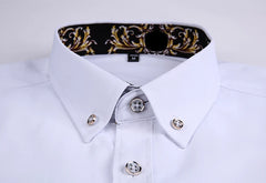 Men's Clothing Arrival Men Shirt, Fashion Causal Long Sleeved Male Dress Social Business Cotton Shirt Soft Weeding White Shirts