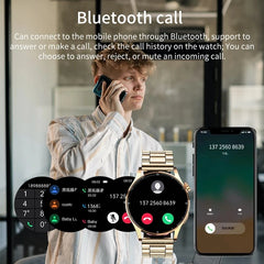 LIGE New Bluetooth Call Smart Watch Women Physical Health Watches Men Body Temperature Infrared Blood Oxygen Monitor Smartwatch