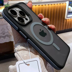 New Bicolor Matte Frosted Magnetic Phone Case For iPhone 17 16 15 14 Plus 13 12 11 Pro Max Translucent Shockproof Hard Cover