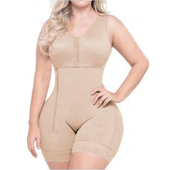 Faja Colombiana Mujer High Compression Wirdle With Sleeveless Bra Slimming Bodysuit With Zipper Waist Trainer Body Shaper