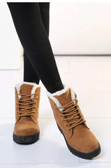 Women's Winter Boots Low Heels Women Boots With Fur Warm Winter Shoes Women Snow Boots Ankle Botas Mujer Winter Footwear Female