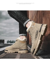 Men Snow Boots Winter Anti Slip Plush Indoor Warm Cold Proof.