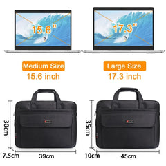Business men's briefcase canvas waterproof large capacity 15.6 inch 17 inches laptop bag work business bag office messenger bag
