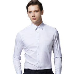 New Anti-Wrinkle Men's Shirts Long Sleeve Dress Shirts For Men Slim Fit Camisa Social Business Blouse Pocket White Shirt S-4XL