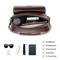 Men Crossbody Shoulder Bags Waterproof Vintage Men Handbags Large Capacity PU Leather Bag Man Messenger Bags Tote Bag