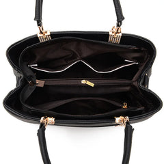 Elegant Women Messenger Bags with flower pendant Office Ladies Totes Pure Handbag for female Crossbody Shoulder Bags