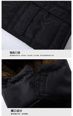 Men Winter Coat Solid Color Fur Collar Hooded Parkas High-quality Wool Thicken Warm Windproof Jacket Mens Jacket Men Clothing