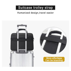 Business men's briefcase canvas waterproof large capacity 15.6 inch 17 inches laptop bag work business bag office messenger bag