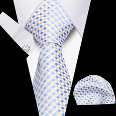 Elegant Ties For Men Gift Fashion Men Tie Set Striped Luxury Necktie Handchief Cufflinks 3 Pcs Business Wedding Suit Accessories