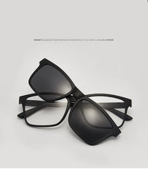 6-in-1 Magnetic Polarized Clip-On Sunglasses for Men & Women – Versatile & Stylish