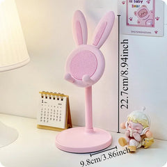 The cute Rabbit mobile phone stand desktop can lift and adjust the desktop phone accessories phone stand phone grip