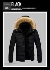 Male Warm Overcoat Wool Liner Coat Outerwear Thick Winter New Men Warm Cotton Jacket Coats Fur Collar Hooded Parka Down Jackets