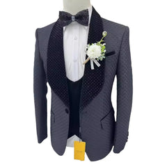 Man Suit Fine Pressed Diamond Men's Wedding Casual Host Suit 3 Pieces Wedding Suits for Men