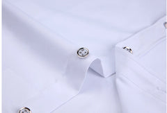 Men's Clothing Arrival Men Shirt, Fashion Causal Long Sleeved Male Dress Social Business Cotton Shirt Soft Weeding White Shirts