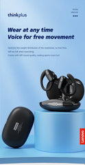 Lenovo XT80 Bluetooth 5.3 Sports Earbuds – HiFi Stereo, LED Power Display, Waterproof, with Mic