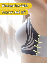 Seamless Ladies Underwear V-neck No Steel Ring Small Chest Gathered Adjustable Comfortable Thin Top Bra Breathable Gathered