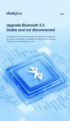 Lenovo XT80 Bluetooth 5.3 Sports Earbuds – HiFi Stereo, LED Power Display, Waterproof, with Mic