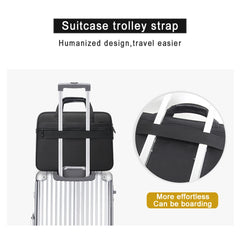 Business men's briefcase canvas waterproof large capacity 15.6 inch 17 inches laptop bag work business bag office messenger bag