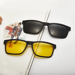 6-in-1 Magnetic Polarized Clip-On Sunglasses for Men & Women – Versatile & Stylish