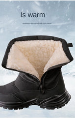 New Winter Men's Boots Fashion Outdoor Casual Platform Boot Plush Warm Snow Boots for Men