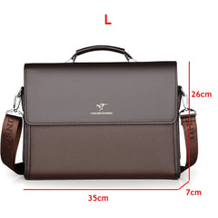 Leather Luxury Briefcases For Men Designer Work Business Tote Bolsas Black Handbag Shoulder Lawyer Square A4 Side Crossbody Bag
