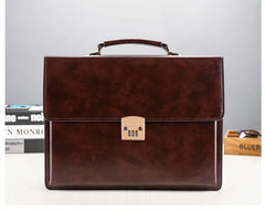 Maleta New Male Bring Password Lock Briefcase Diagonal Package Genuine Leather Computer Laptop Bag Men Messenger Luxury Handbags