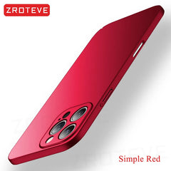 For iPhone 17 16 16e 15 14 13 12 Pro Max ZROTEVE Slim Matte Hard PC Cover On iPhone16 Plus iPhone13 Mini iPhone17 Air Phone Case
