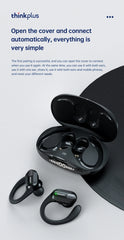 Lenovo XT80 Bluetooth 5.3 Sports Earbuds – HiFi Stereo, LED Power Display, Waterproof, with Mic
