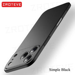 For iPhone 17 16 16e 15 14 13 12 Pro Max ZROTEVE Slim Matte Hard PC Cover On iPhone16 Plus iPhone13 Mini iPhone17 Air Phone Case