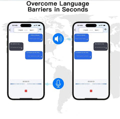 UYUXIO AI Translating Earphone OWS Real Time Translation Earbuds with 144 Languages Ear Buds with LCD Touch Screen Headphone