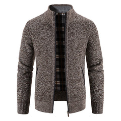 Men's Cardigan Turn-down Collar Knitting
