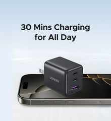 【US Plug】UGREEN 20W 30W GaN Charger Mini PD 3.0 USB C Phone Charger For iPhone 16 15 14 Pro Samsung S25 Xiaomi Tablet iPad Air